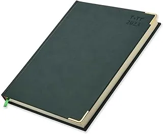 FIS Executive Diary 2023 (Arabic/English) Italian PU Padded, Cover Green - FSDI88AEP23GR