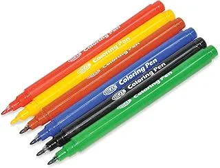 FIS FSFP-6JUN Junior Coloring Pen Set 6-Pieces