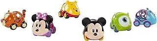 11367-12-Disney Baby Mickey Mouse & Friends Go Grippers Collection 6-pcs - Multi Color - Car Toy - 3 - 36 months - made with finger holes, so little hands can easily grab and go