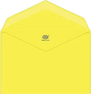 FIS FSEC8025GLE50 80 GSM Neon Glued Envelopes 50-Pack, 145 x 200 mm Size, Lemon