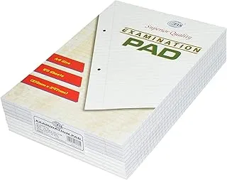 FIS FSPDEPA480 2 Holes 60gsm 80 Sheets Single Ruled Examination Pad 10-Pieces, A4 Size