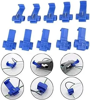 Royal Apex Electrical Quick Splice Snap Wire Connectors, Solder less 0.75-2.5mm²/AWG 14 to 18 (Blue) Pack of 25