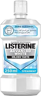 Listerine Listerine, Advanced White Mouthwash, Removes Tough Stains, Milder Taste, Spearmint Flavour, 250ml