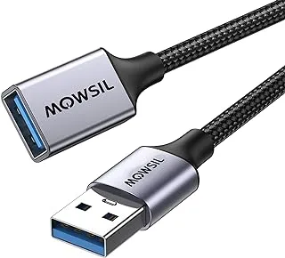 Mowsil USB Extension Cable 15Mtr, USB A Male to Female Extension Cord USB 3.0 Extender 5Gbps Data Transfer Compatible with Webcam, Phone, USB hub, Mouse, Keyboard, Hard Drive, Headset,