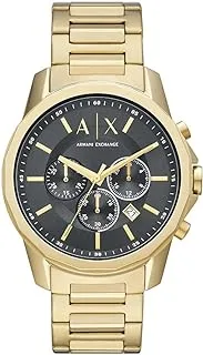 A|X Armani Exchange Men's Chronograph, Stainless Steel Watch, 44mm case size