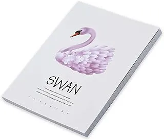 FIS Soft Cover Notebook, 96 Sheets Size: A5(14.85x21cm) Swan Cover Design - Pack of 5 Pieces -FSNBSCA596-SWA1