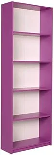 Adore Furniture Large 5 Shelves Modern Storage Shelving Unit, 64 cm Width x 182 cm Height x 26 cm Depth, Purple