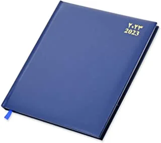 FIS 2023 executive diary (arabic/english/french) vinyl 1-side padded blue - fsdi89aefv23bl