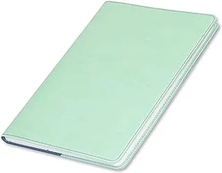 FIS FSNBA7GR 96 Sheets Single Ruled Italian PU Cover Executive Soft Cover Notebook with Gift Box, A7 Size, Green