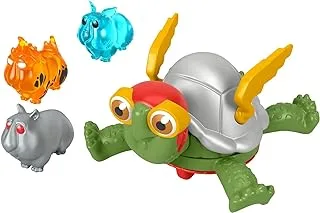 Fisher-Price DC League of Super-Pets Power Spin Merton the turtle figure set with accessories for preschool pretend play ages 3 years and up