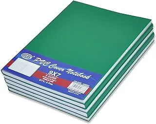 FIS PVC Cover Notebook 9X7 Inch, 2-Quires Green 5-Piece - FSNB9X72QPVCGR