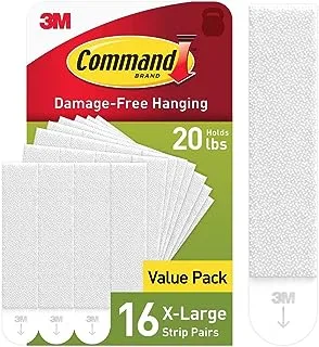 Command 17217-16NA Hanging Strips, X-Large, White