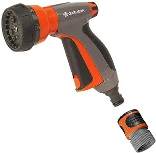 Gardena 32121 Control Metal Multi-Purpose 7-in-1 Spray Gun with Built in Flow Contro, 7 x 3 x 9 inches, Orange