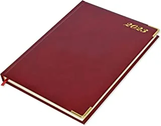 FIS Executive Diary 2023 (English) Bonded Leather, Cover Maroon - FSDI88EB23MR