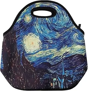 Wrapables Insulated Neoprene Lunch Bag, Starry Night, one size