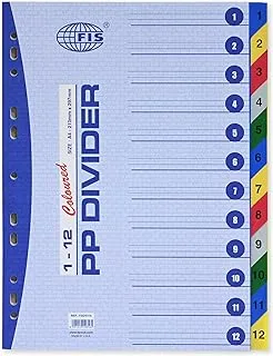 FIS PP A4 Index Divider Blue Pack of 25 Pieces -FSDV316