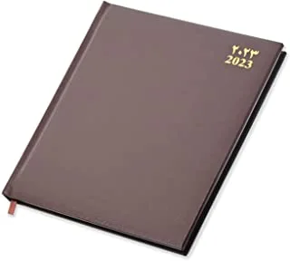 FIS 2023 Executive Diary (Arabic/English/French) Vinyl 1-Side Padded Chocolate - FSDI89AEFV23CH