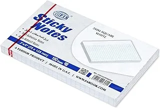 FIS® Sticky Note Pad, 3X5 inches, Pack of 12, 5Mm Ruled Pastel White -FSPO3X5R5MPWH