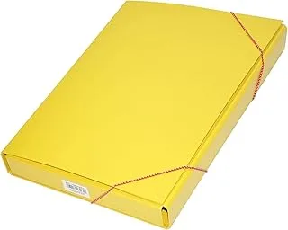 FIS FSBD1205YL PP Document Bag with Elastic Band, 210 mm x 330 mm Size, Yellow