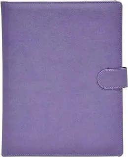 FIS FSGT2535PUVPU Single Ruled Executive Folder with Italian PU Cover, 80 Sheets, 24 cm x 32 Size, Purple