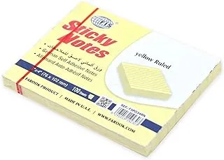 FIS FSPO34RN Sticky Note Pads with Ruling, 100 Sheets, 12-Pack, 3-inch x 4-inch Size, White