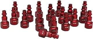 Milton 728MC-20 ColorFit Plugs, M-style Red, 1/4