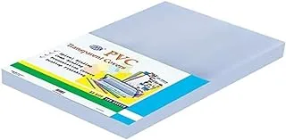 FIS Transparent PVC Binding Sheets 100 Pieces, 250 Micron Thickness, Clear