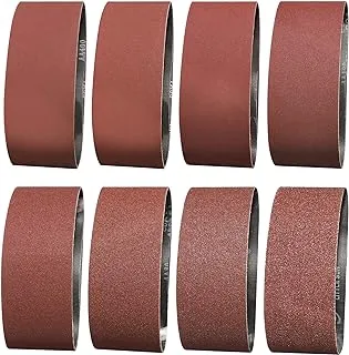 Sruhrak 14 Pack Abrasive Sanding Belts- 100x610mm Polishing Belt, 1 Each of 40/60 & 2 80/120/180/240/320/400 Grits Aluminium Oxide Belts Tool for Portable Belt Sander