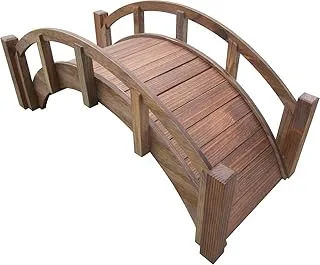 SamsGazebos Miniature Japanese Wood Garden Bridge, Treated, Assembled, 25