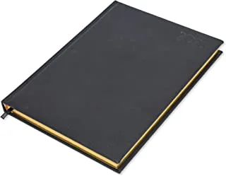 FIS Executive Diary 2023 (English) 1-Side Padded with Gilding, Black - FSDI88EPG23BK