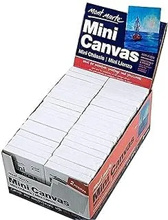 bpa Mont Marte Mini Canvas 8x10cm, Stretched Small Canvas& Primed Plastic Frame 2pcs Shrinked- 36 Pack, Ideal for Miniature Paintings and Place Cards 6CMX8CM CAXX0608-18