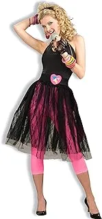 Forum Novelties Woman's 80's Pop Star Skirt Costume, Black, One size