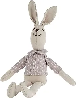 Smiki Mr. Rabbit Mascot with Hearts Print, 33 cm Size, Gray