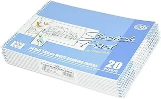 FIS Sketch Book with Spiral Binding A4, 20-Sheets 12-Piece - FSSKS20A4