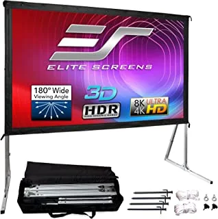 Elite Screens Yard Master 2, 1312.7 cm Outdoor Projector Screen with Stand 16:9, 8K 4K Ultra HD Fast Fold Portable Movie Screen Foldable Easy Snap On Cinema Theater, OMS135H2