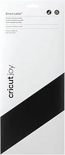 Cricut Smart Removable Vinyl (5.5in x 13in, Black) for Joy machine - matless cutting for shapes up to 4ft, & repeated cuts up to 20ft