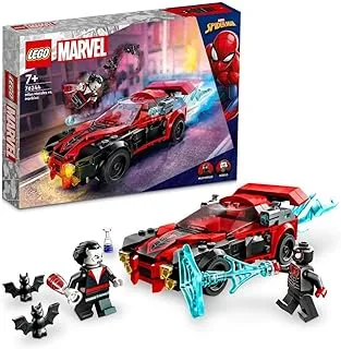 LEGO® 76244 Marvel Miles Morales vs. Morbius, Spider-Man Building Toy for Boys and Girls with Race Car and Minifigures, Adventures in the Spiderverse Set (Pre-Order Now)