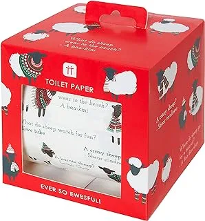 Talking Tables Botanical Christmas Sheep Printed Toilet Roll