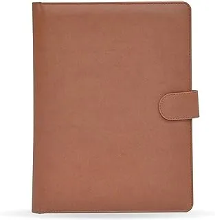 FIS FSGT2535PURBR Italian PU Cover Writing Pad, 24 cm x 32 Size, Brown