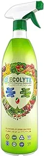 Ecolyte+ Antibacterial all-purpose cleaner liquid for fruits and vegetable sanitizer, Food washing Liquid, and cleaner 100% Natural, Kills 99.99% of Germs & Viruses, Non-Toxic & Non-Alcoholic, 1 Liter