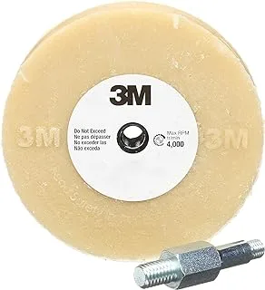 3M Stripe Off Wheel Adhesive Remover Eraser Removes Decals, Stripes, Vinyl, Tapes and Graphics 4” diameter x 5/8” thick 3/8-16 threaded mandrel 07498 Pack of 1