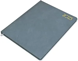 FIS 2023 Golden Executive Diary (English) Bonded Leather 1-Side Padded Black - FSDI35EGB23GY