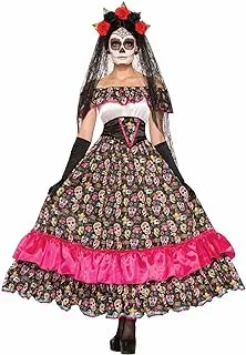 Forum Novelties Women's Day Of Dead Spanish Lady Costume, Black/Pink