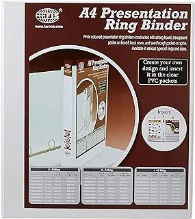 FIS FSBD245DPB 2D Presentation Ring Binder, A4 Size, White