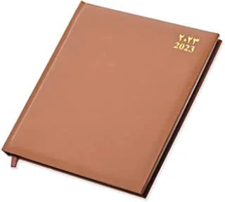 FIS 2023 Executive Diary (Arabic/English/French) Vinyl 1-Side Padded Brown - FSDI89AEFV23BR