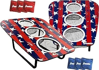 Franklin Sports Bean Bag Toss Yard Game – 3 Hole Cornhole Board Set – with 6 Bean Bags