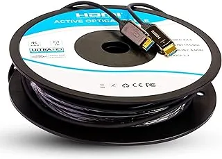 Mowsil Active Optical AOC-Fiber HDMI 4K 60Hz 2.0 Cable 25Mtr, Supported Resolution UHD 4K@60Hz Bandwidth upto 18 Gbps