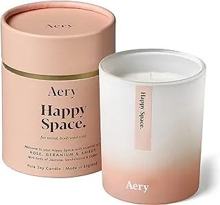 Aery Happy Space Rose Geranium and Amber Scented Candle 200 g