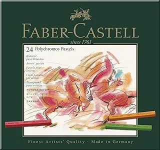 Faber-Castell F128524 Box Of 24 Polychromos Artists Color Pastels Box Of 24Colors - Assorted