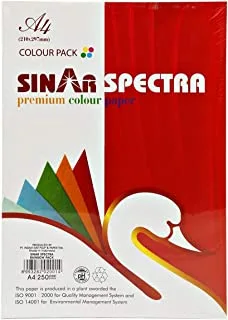 SINARLINE Sinar Color Photocopy Paper, 250 Sheets A4 Size Paper - Copy Printing Papers Home, School, Origami for Arts and Crafts Projects.